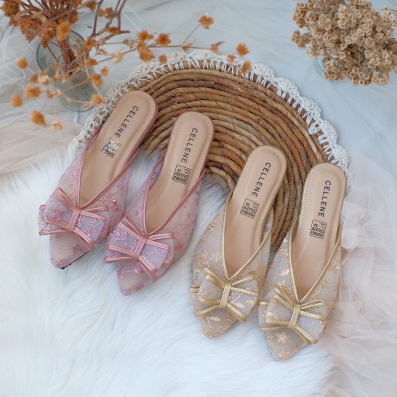 CELLENE Big Bow Lace Flatshoes