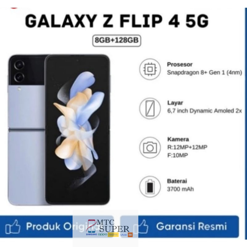 SAMSUNG Z FLIP 4 5G 8/128 | 8/256 GARANSI RESMI