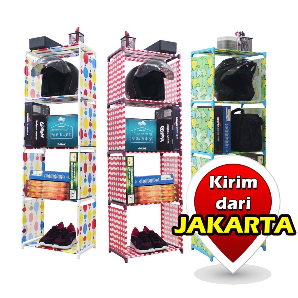 SFB05 Rak  Susun Portable  Rak  Buku  Serbaguna Shopee  Indonesia