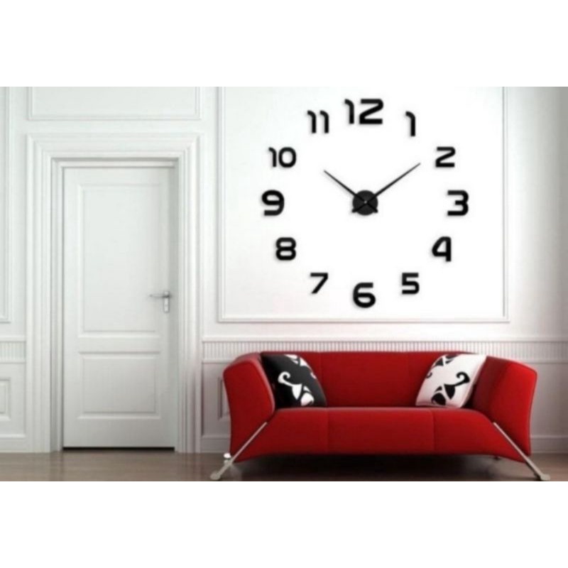 JAM DINDING TEMPEL ANALOG 3D MODERN CLOCK