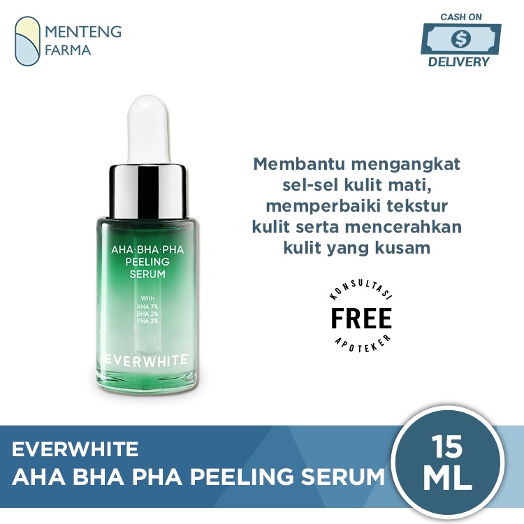 Everwhite AHA BHA PHA Peeling Serum 15 ML - Serum Untuk Memperbaiki Tekstur Kulit