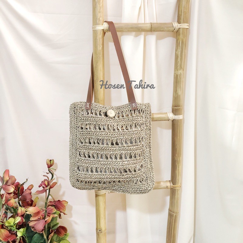 tas agel bali / tas anyaman bali / tas pantai