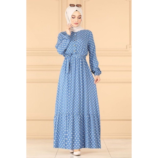 irish gamis polka terbaru// gamis trend sa'at ini// busui friendly