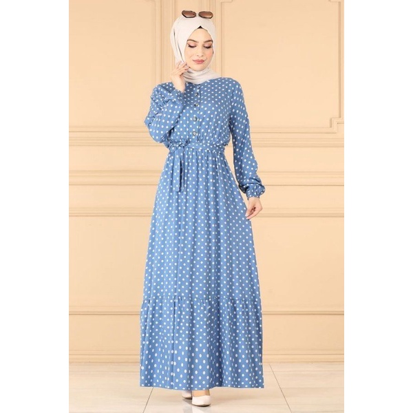 irish gamis polka terbaru// gamis trend sa'at ini// busui friendly