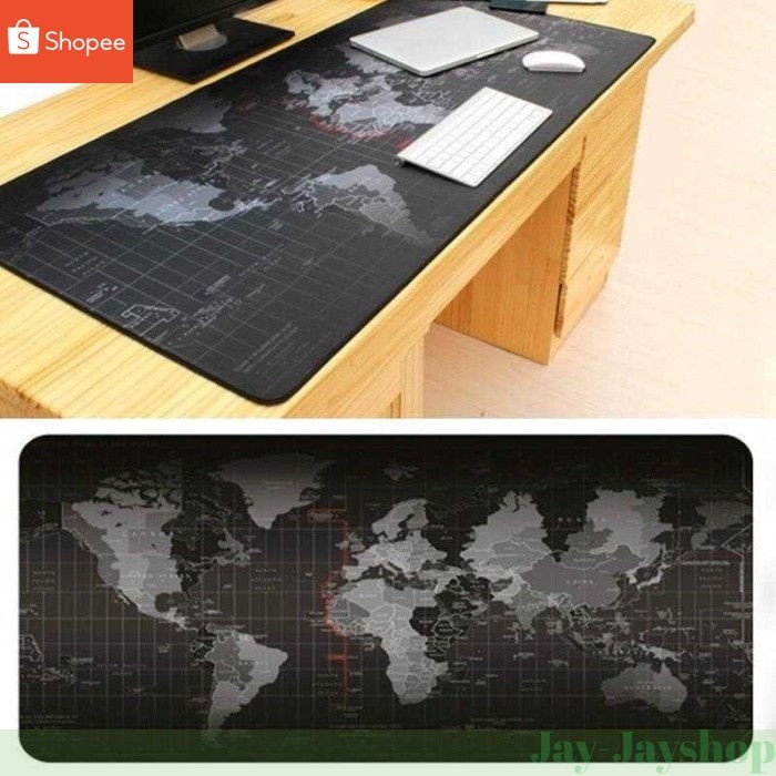 GAMING MOUSE PAD XL MOTIF PETA DUNIA DESK MAT ALAS KOMPUTER LARIS