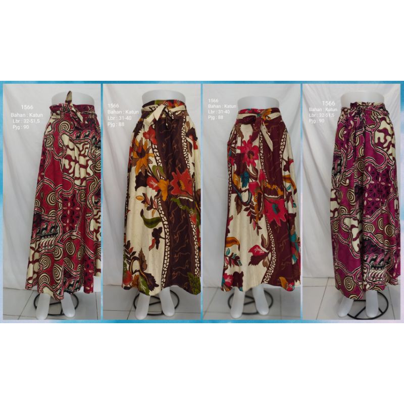 ROK PANJANG KLOK WANITA KOTAK / SALUR BATIK VARIANT MOTIF   0216,1566,1544,1566