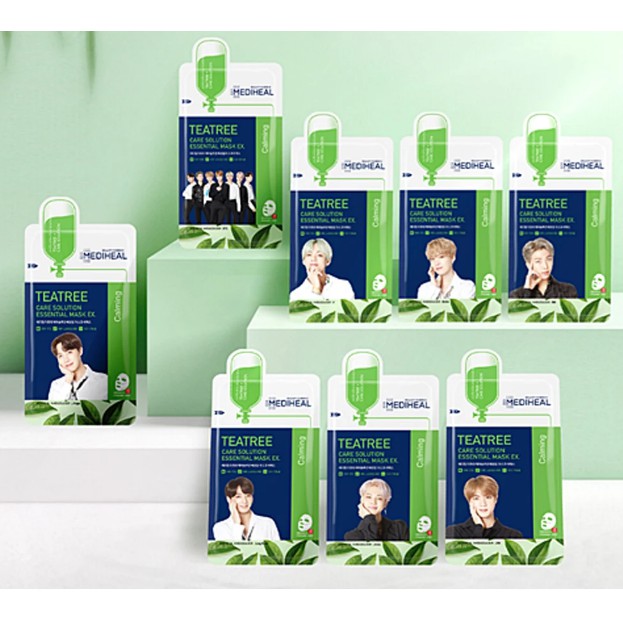 Download Mediheal Teatree Care Solution Essential Mask Ex Bts Edition Face Mask Shopee Indonesia PSD Mockup Templates