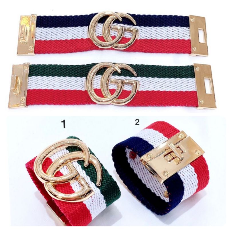 PROMO Gelang Brandad Band Gc Premium Quality Tidak karatan Bracelet Branded band Import 9290