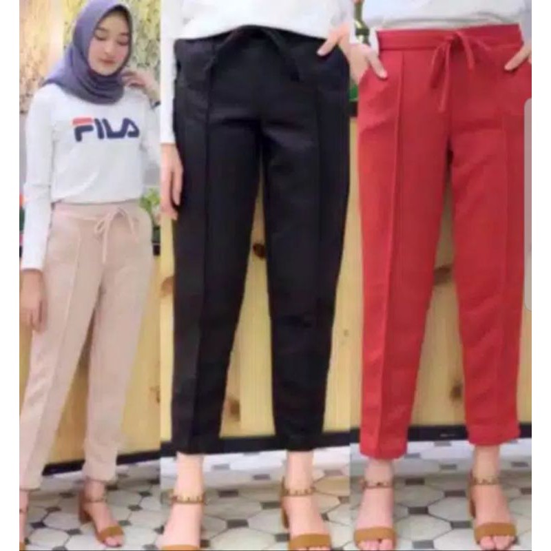 Celana Dotty Pants Bahan Scuba Premium