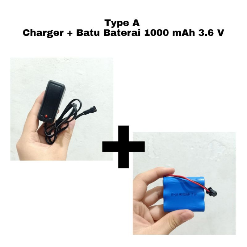 CHARGER/CASAN REMOTE CONTROL RC+BATU BATERAI RAKIT MOBIL REMOT RC