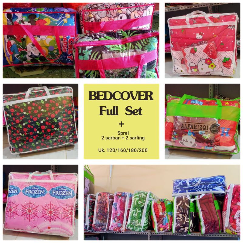 BEDCOVER Full SET, MURAH &amp; LENGKAP