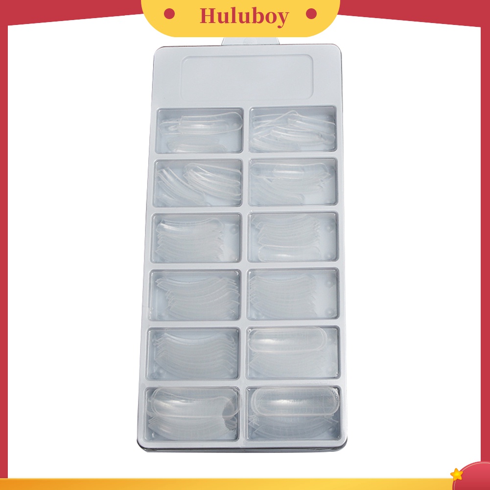 Huluboy Huluboy♡ 120pcs Cetakan Extension Kuku Akrilik UV Gel Dengan Garis