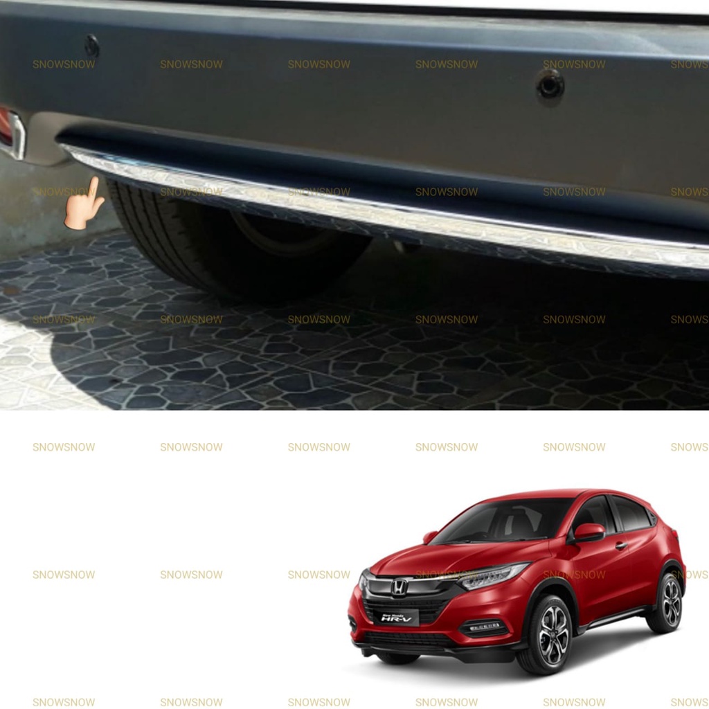 List Bumper Belakang Bawah Honda HRV Chrome