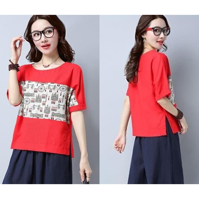  Baju  Casual  Merah Putih 