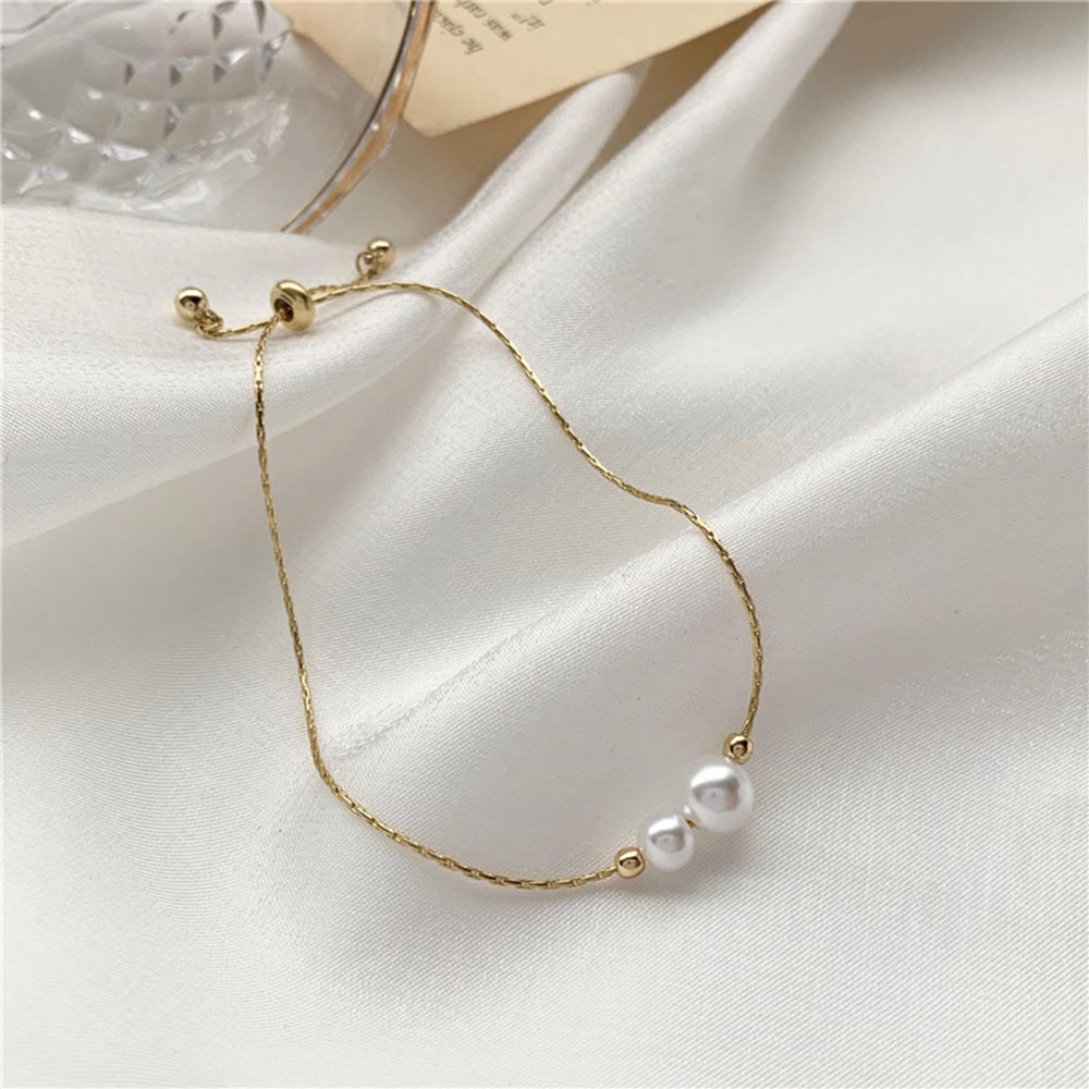 Gelang Mutiara Desain Niche Baroque Simple Dapat Disesuaikan Untuk Wanita