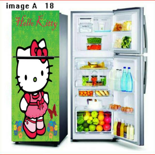 Stiker Kulkas 2 Pintu Hello Kitty - Stiker Kulkas 2 Pintu Murah