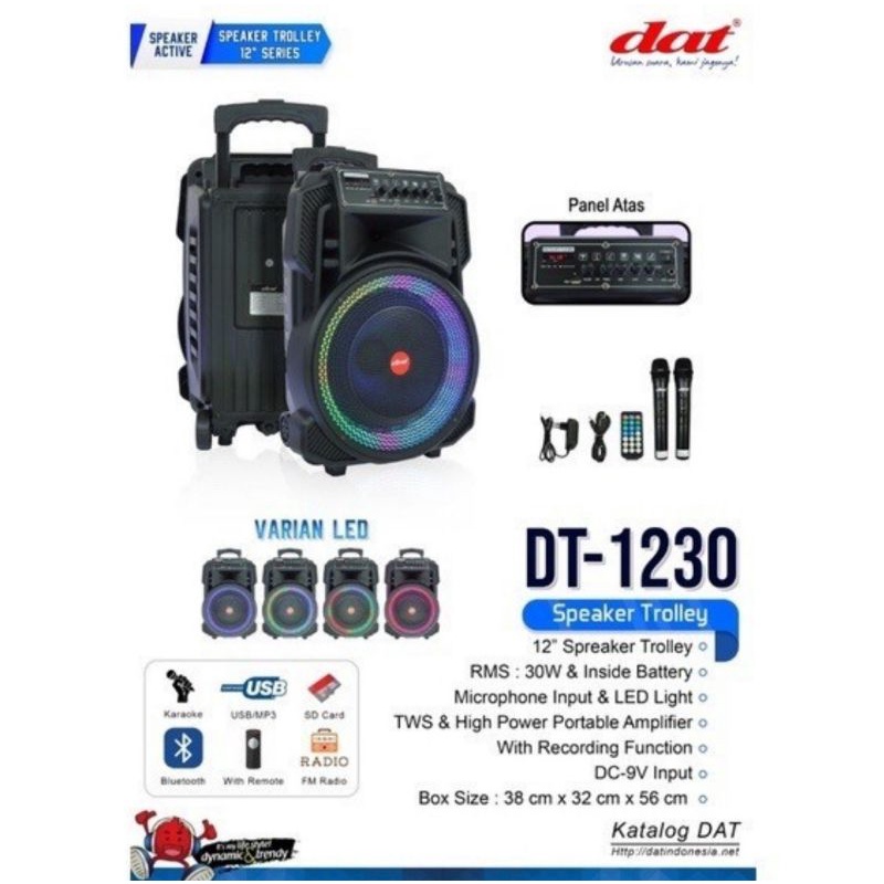 SPEAKER PORTABLE DAT DT 1230 12 INCH DAT DT1230 ORIGINAL 12INCH