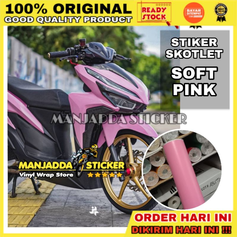 SKOTLET MOTOR WARNA PINK MUDA