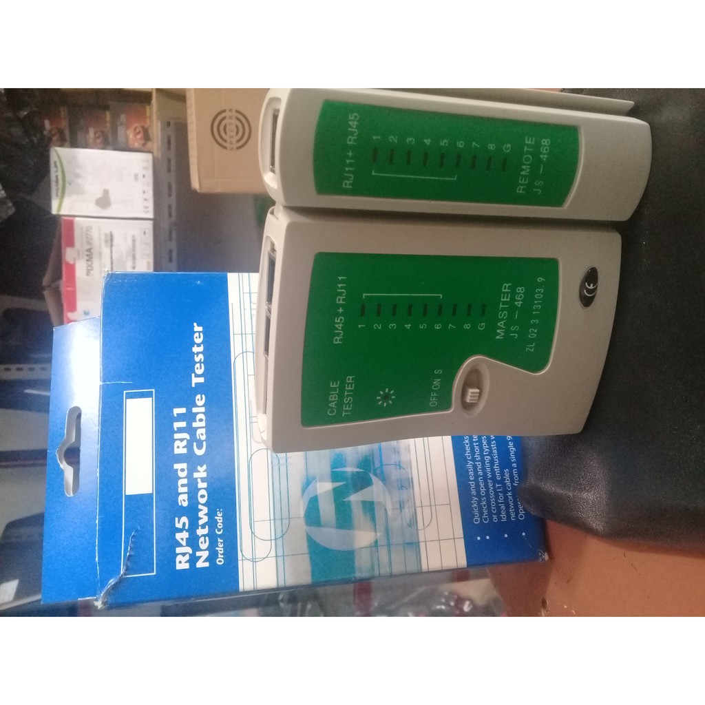 TESTER RJ45 AND RJ11 NETWORK CABLE TESTER