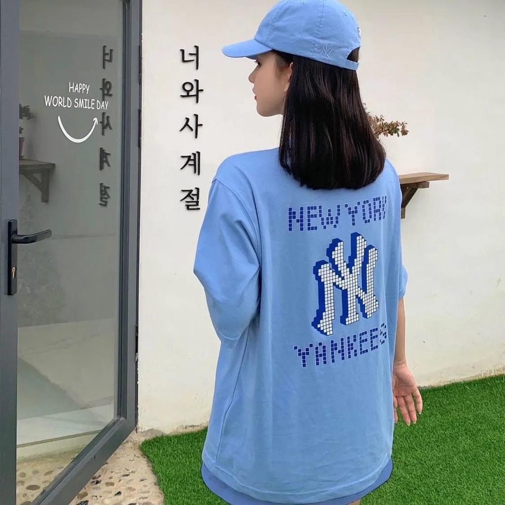 Overtee NY Yankees Pastel Series // Tshirt Oversize Wanita Lengan Pendek - 100% Import