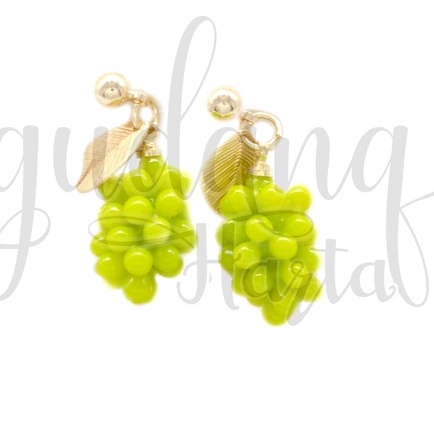 Anting Stud Green Grapes Earrings Motif Buah Anggur GH 203425