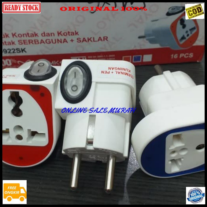 G399 loyal ori 100% saklar Steker serbaguna terminal kuningan Colokan listrik lampu on off stop kontak piting setrum multifungsi universal tahan panas original G399   PRAKTIS GK PERLU BONGKAR PASANG RUMAH TINGGAL COLOK SAJA  terminal kuningan = tahan pan