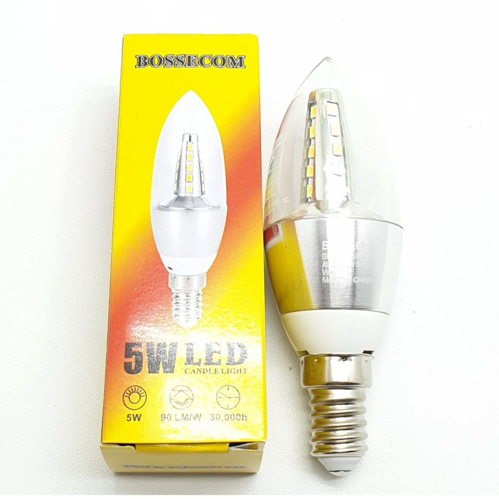 BSC BE-3001 5W WH PUTIH E14 / Lampu Led Candle Bohlam 5W WH Putih E14 220V / Lampu Dekorasi