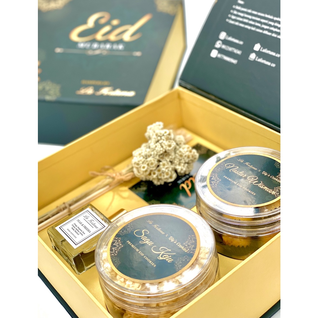 EID MUBARAK EDITION HAMPERS LEBARAN - LA FORTUNA REED DIFFUSER 50ml HAMPERS | HAMPERS LEBARAN | BINGKISAN LEBARAN | PEWANGI PENGHARUM RUANGAN | AROMATHERAPY