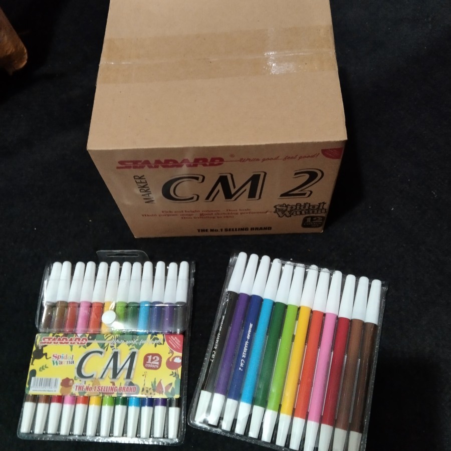 

Spidol kecil standard CM2 12 warna per dus