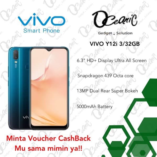 Vivo Y12i 3/32 3GB 32GB Garansi Resmi 1 Tahun | Shopee