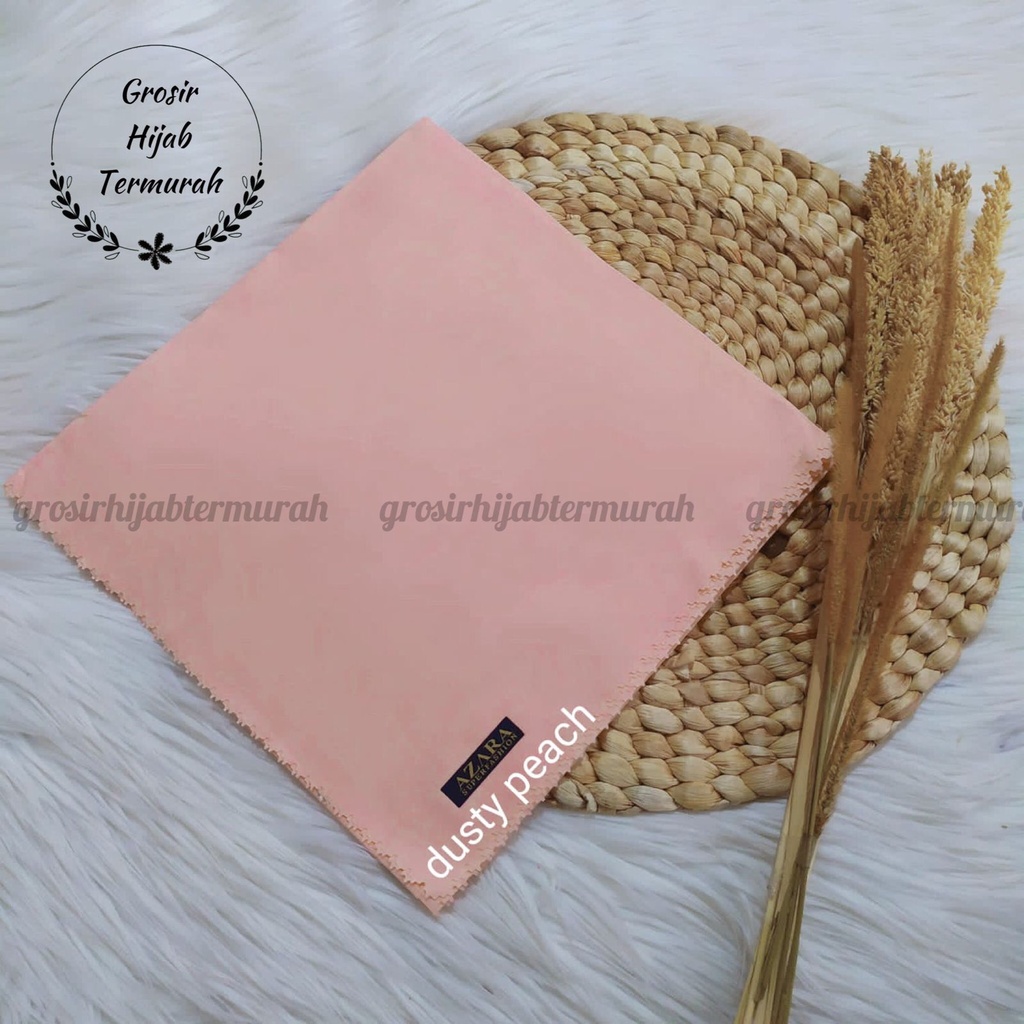 Hijab segiempat Oskara laser cut /Oscara /Japan / Jilbab voal miracle plain lasercut azara-Dusty Peach