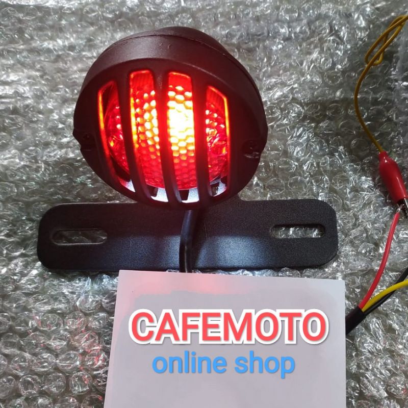 Lampu Stop Tralis Grill Besar Japstyle Custom Caferacer W175 klasik