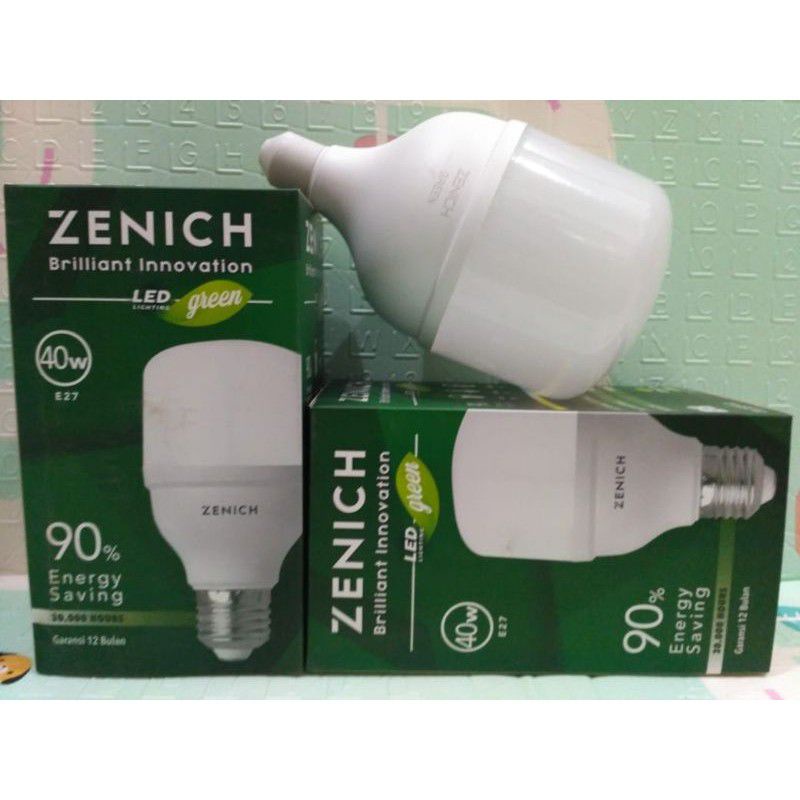 Zenich Green 40 Watt , Led Bulb Zenich 40Watt Grosir