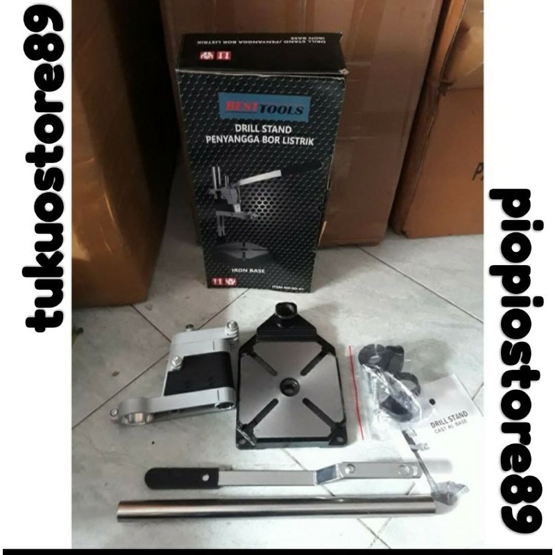 Stand Dudukan Bor Dengan Tatakan Besi Kokoh