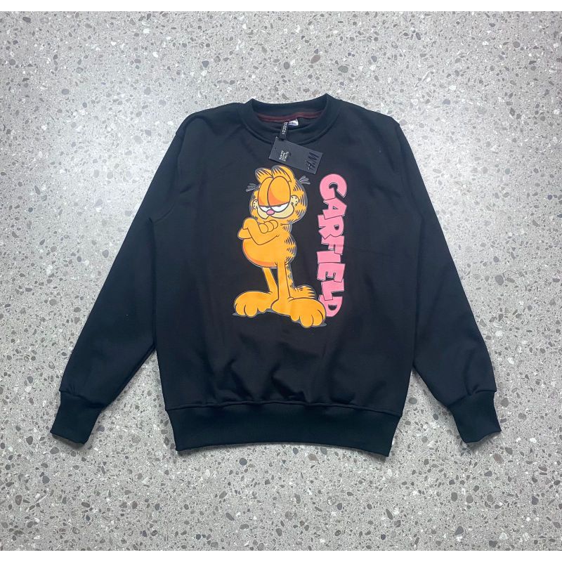 CREWNECK JAKET HNM - H&M - GARFIELD - TOM JERRY - KEREN - BRANDED - MURAH - PRIA WANITA - UNISEX