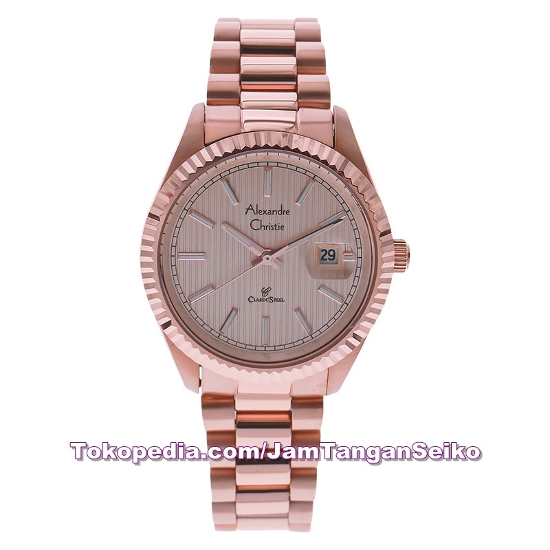 Jam Tangan Wanita Alexandre Christie AC 5004 LD BRGRG Classic Stainles