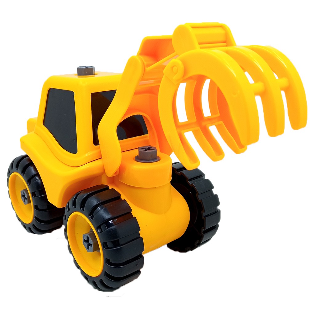 Toy Addict DIY Mobil Konstruksi Traktor Buldozer Beko Mainan Anak Laki