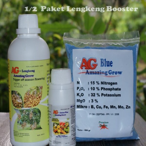 Lengkeng Booster Amazing Grow Paket 1/2 Pupuk Pelebat Buah 5-8 Tahun
