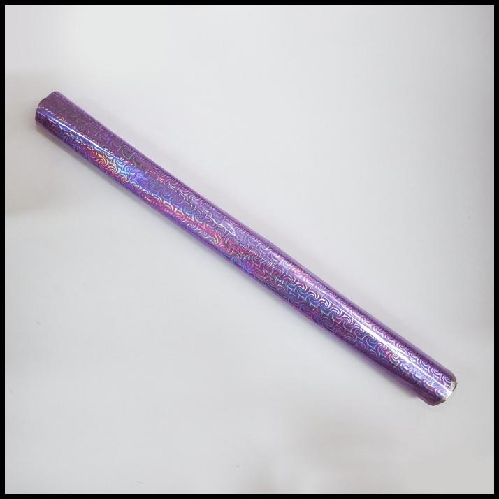 

Kertas Kado Plastik Holo Ungu Pusaran Roll Purple Hologram Wrapping