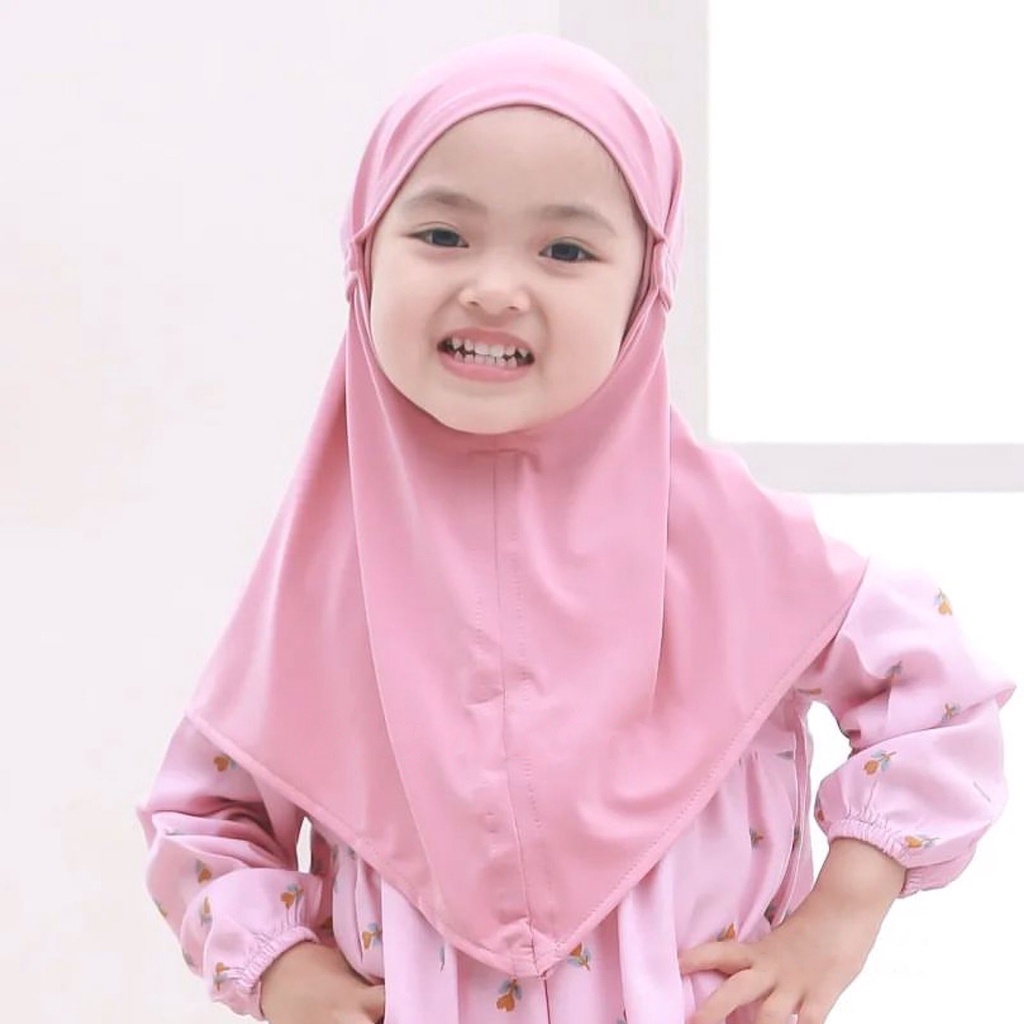 Bergo Anak Jersey / Khimar Anak Jersi Pamela Umur 0-5 th