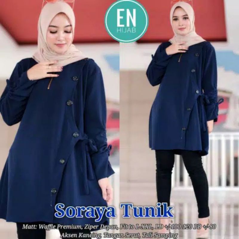 [COD] Baju Tunik Atasan Wanita Jumbo Murah - Soraya Tunic Big Size L/XL/XXL/Atasan Muslim Wanita