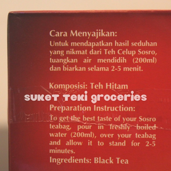 

TEH-DAUN- TEH SOSRO CELUP 30PCS DUS READY -DAUN-TEH.