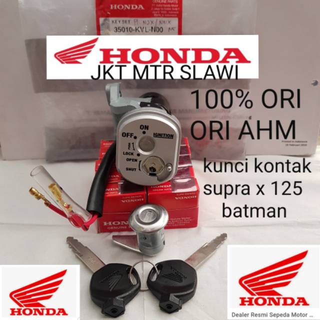 35010-KVL-N00 Kunci kontak assy atau keyset assy supra x 125 batman ori Honda