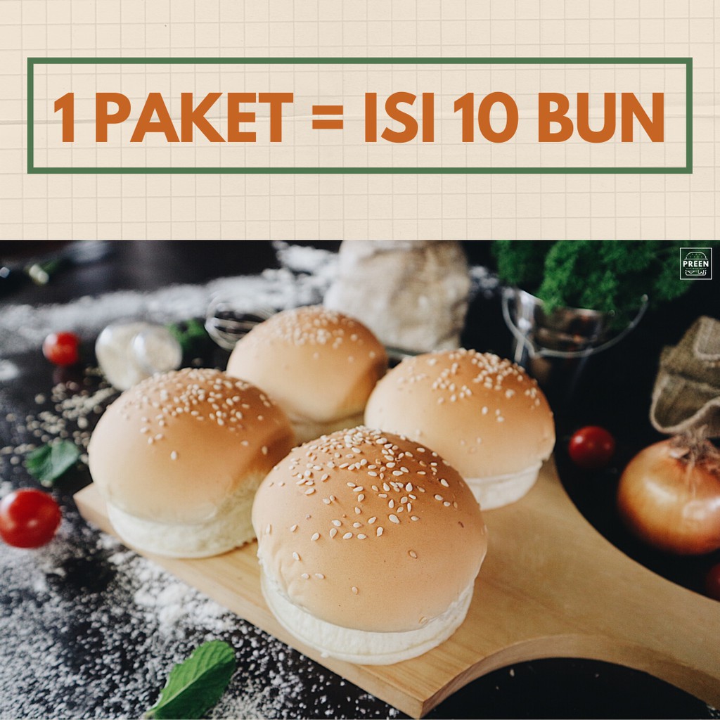 

ROTI BURGER BUN SPESIAL - PAKET BURGER BUN (10 PCS)