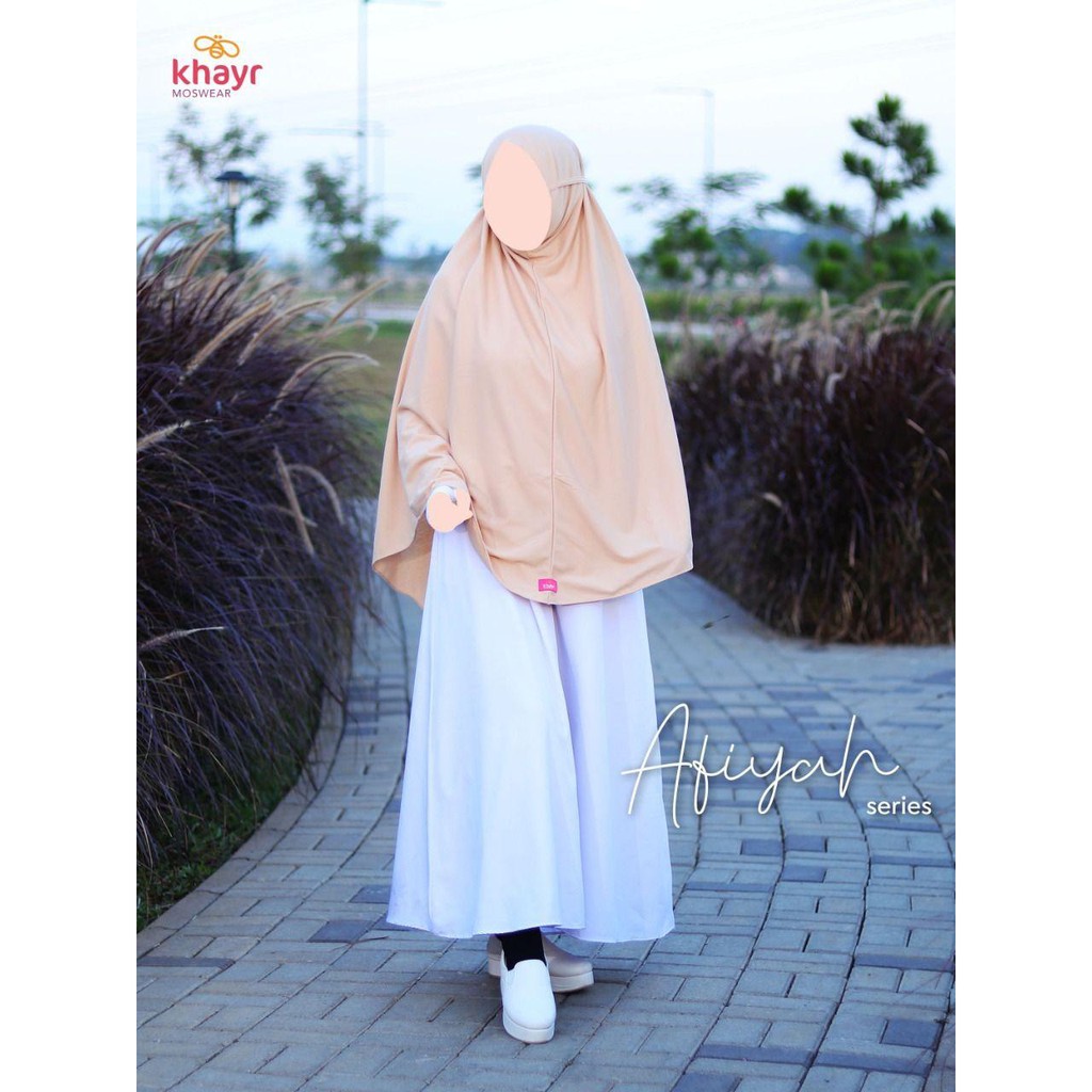 

Afiyah Series Khimar Non Pad Warna Coklat Susu
