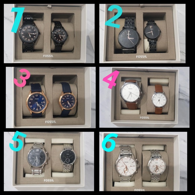 JAM TANGAN FOSSIL COUPLE SET