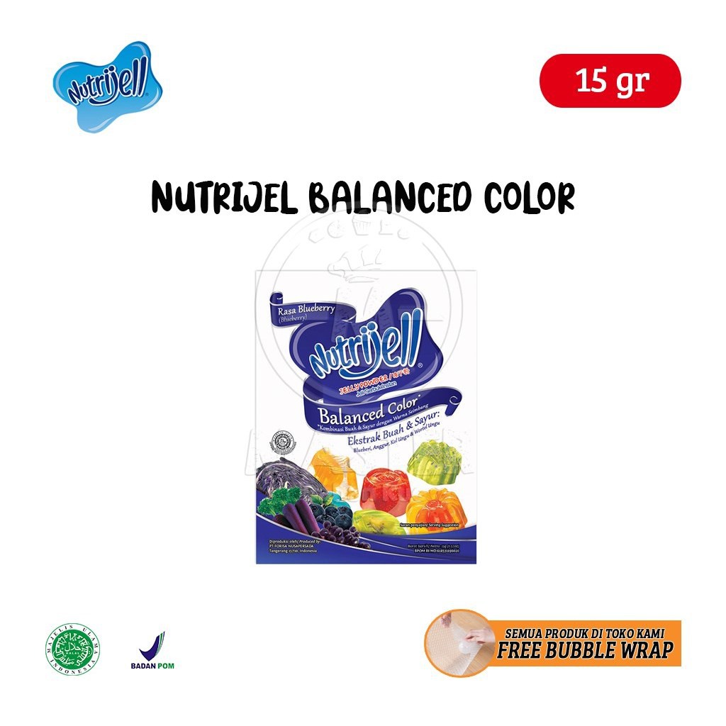 

Nutrijel Balanced Color Blueberry [15 gr] HALAL