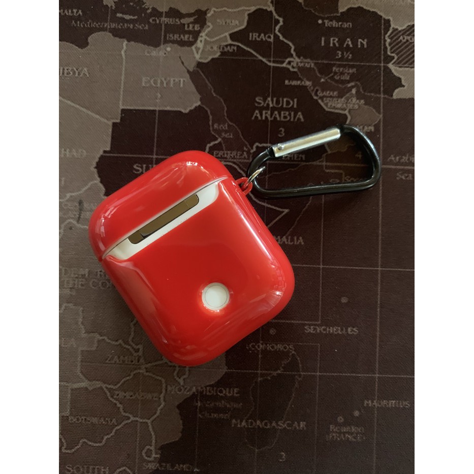 Apple Airpods HARD CASE Protective Cover Pouch with Caribiner