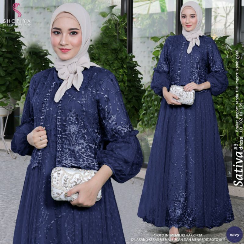 [RF] Sativa Dress #3 // Arashya #2 Dress brukat terbaru by Shofiya || Busui