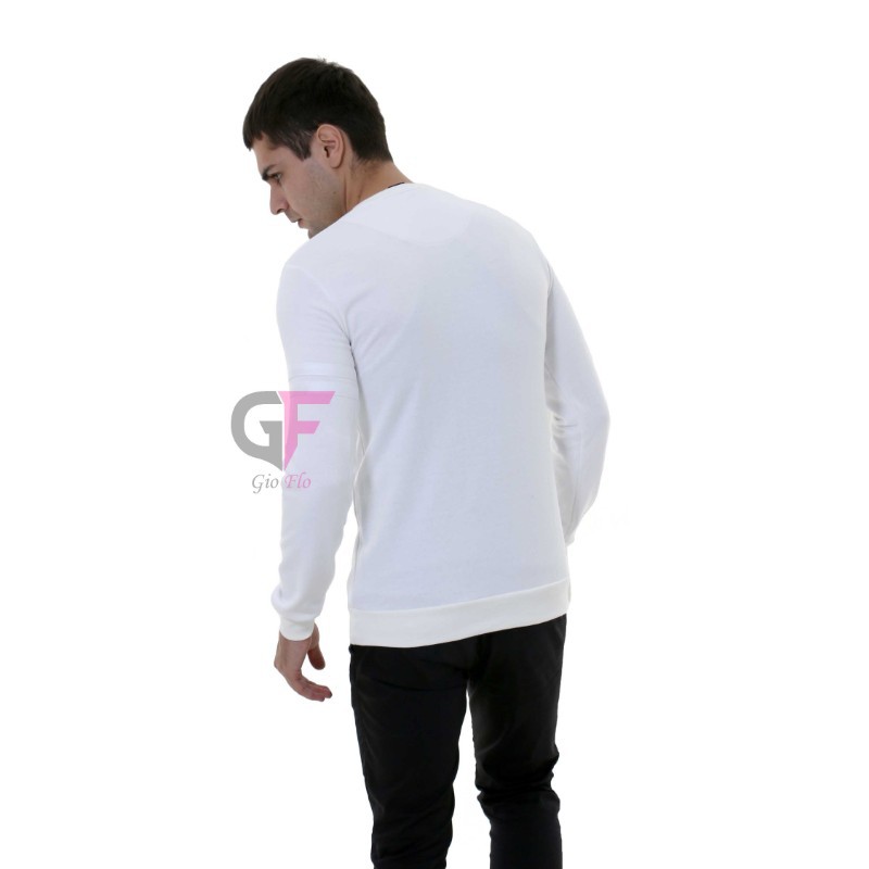 GIOFLO Kaos Distro Simple Polos Panjang Casual Pria Putih / PAN 888